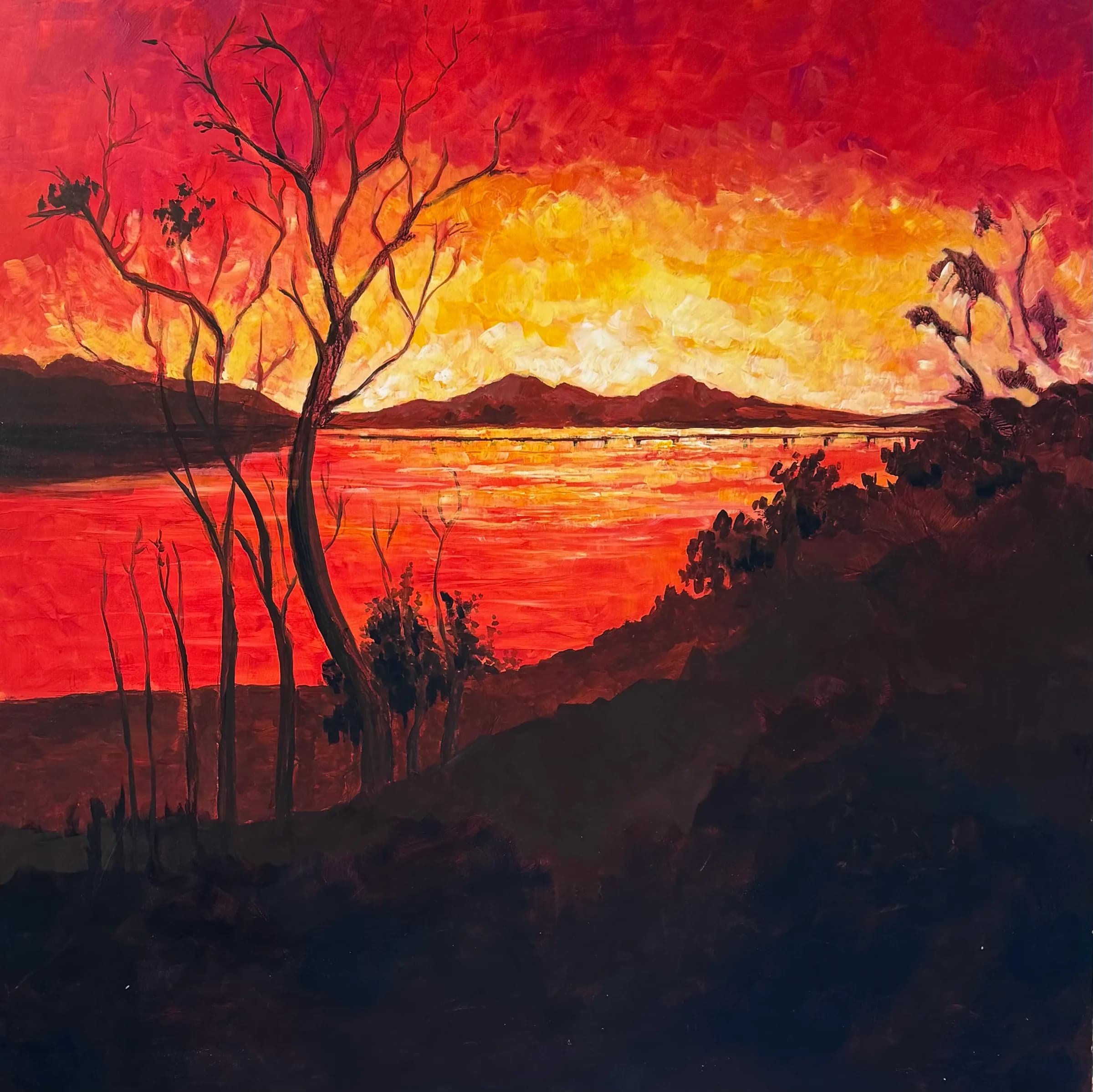 “Esperando nacer” 100x100cm