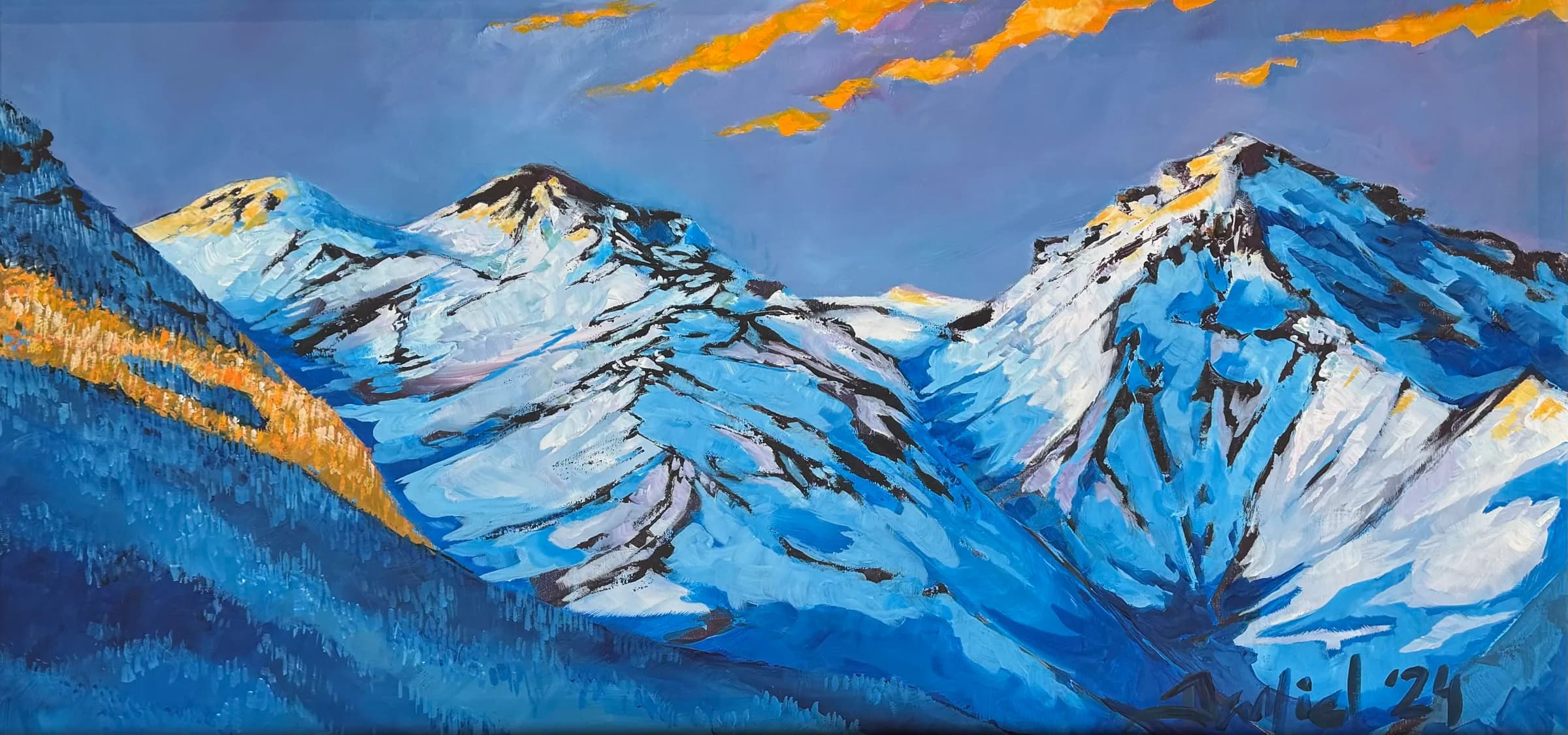 “De cerros y volcanes” 50x100cm